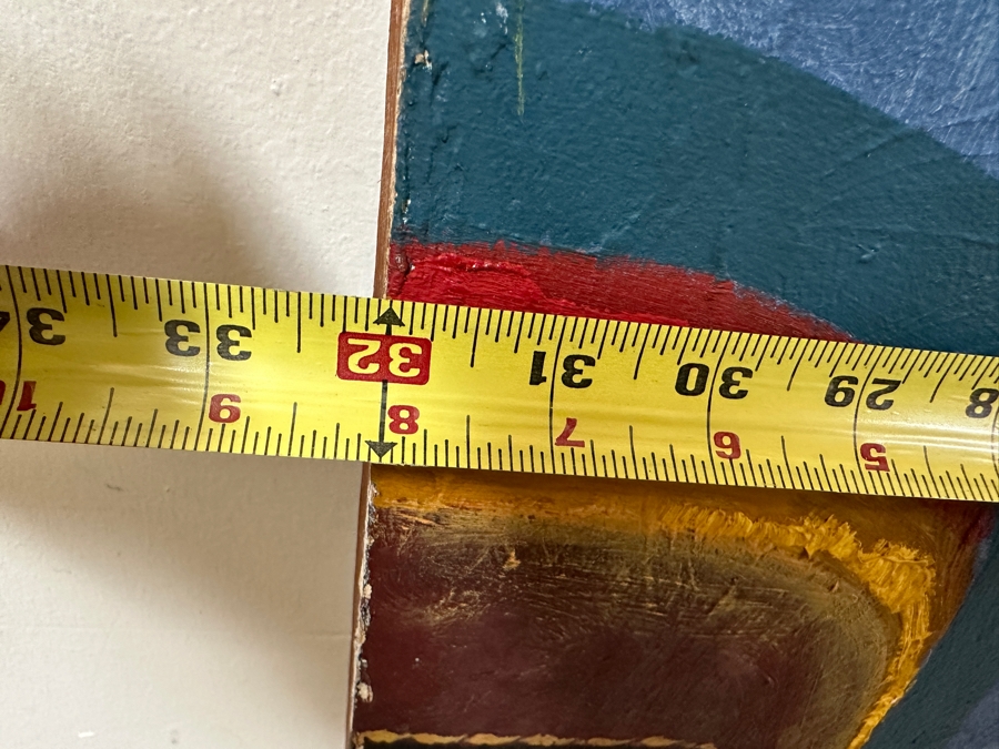 Original Gerry Kirk Abstract Expressionist Oil Painting On Board Signed Verso Yagle (Name He Used Early In His Career) 32 X 48 [Photo 9]