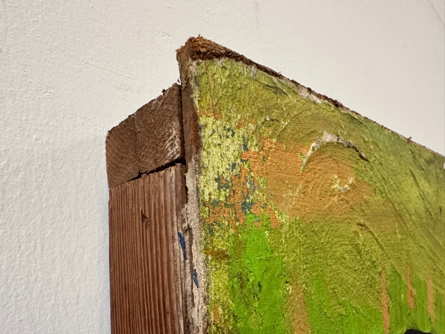 Original Gerry Kirk Abstract Expressionist Oil Painting On Board Signed Verso Yagle (Name He Used Early In His Career) 32 X 48 [Photo 8]