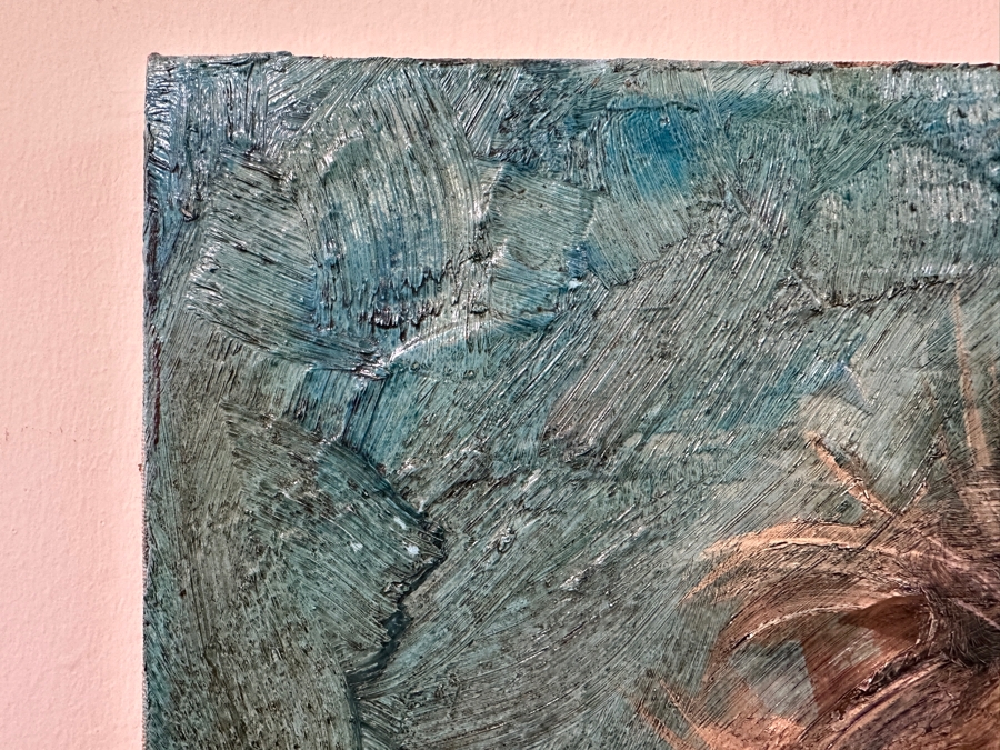 Original Gerry Kirk Abstract Expressionist Portrait Oil Painting On Canvas Unsigned 18 X 24 [Photo 5]