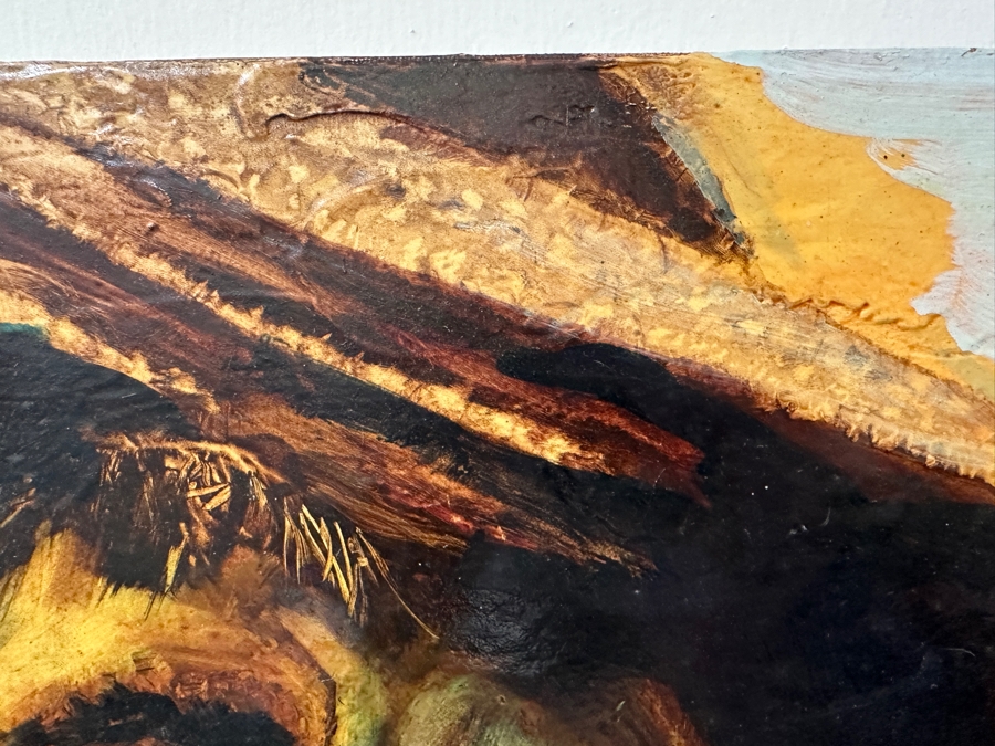 Original Gerry Kirk Portrait Oil Painting On Canvas Unsigned 20 X 16 [Photo 6]