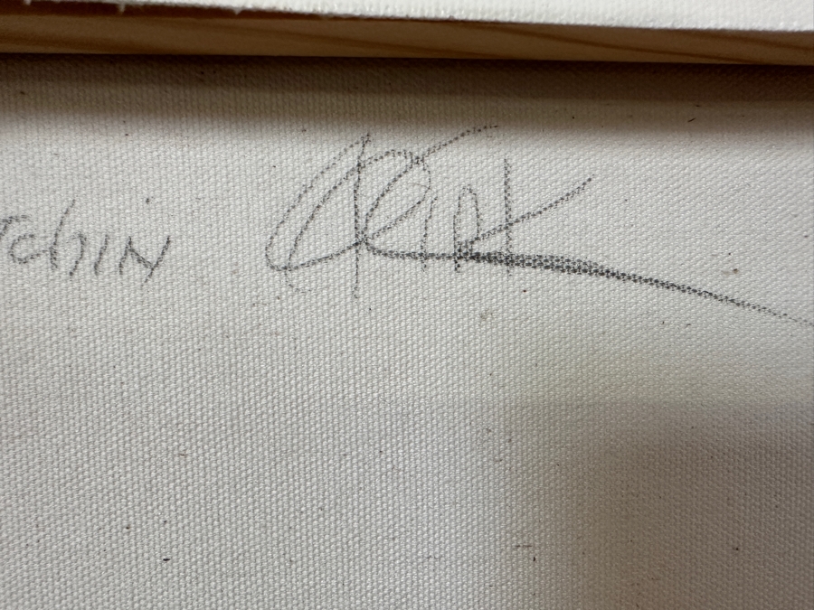 Hand Signed Gerry Kirk Giclee Canvas Print Signed Lower Right Titled On Verso 'Study Of N. Fetchin (Nicolai Fechin: Russian Artist Famous For Native American Portraits)' After His Drawing Titled 'Bearded Old Man (The Philosopher)' 16 X 20 [Photo 6]