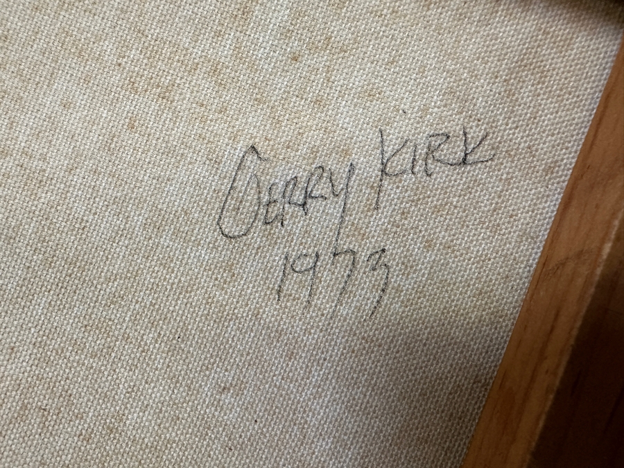 Original Gerry Kirk Portrait Oil Painting On Canvas Signed Lower Left Dated 1973 12 X 9 [Photo 9]