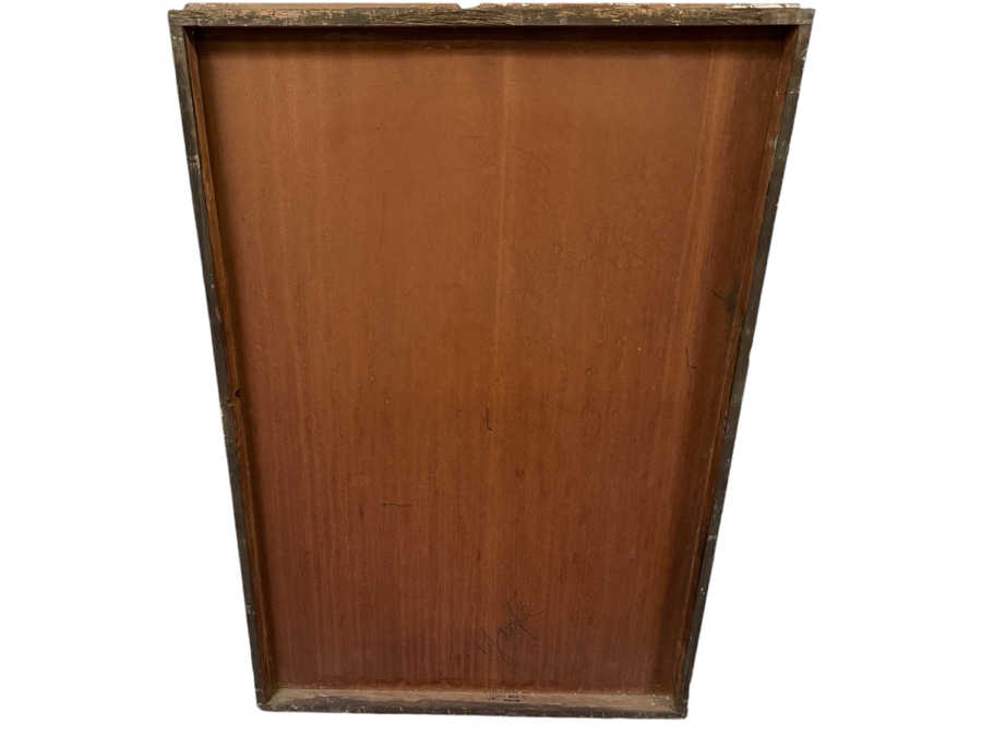 Original Gerry Kirk Oil Painting On Board Portrait Of A Standing Girl Signed Verso Yagle (Name He Used Early In His Career) 32 X 48 [Photo 21]