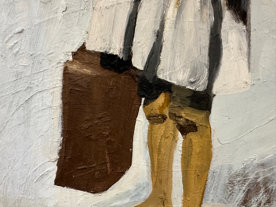 Original Gerry Kirk Oil Painting On Board Portrait Of A Standing Girl Signed Verso Yagle (Name He Used Early In His Career) 32 X 48 [Photo 10]