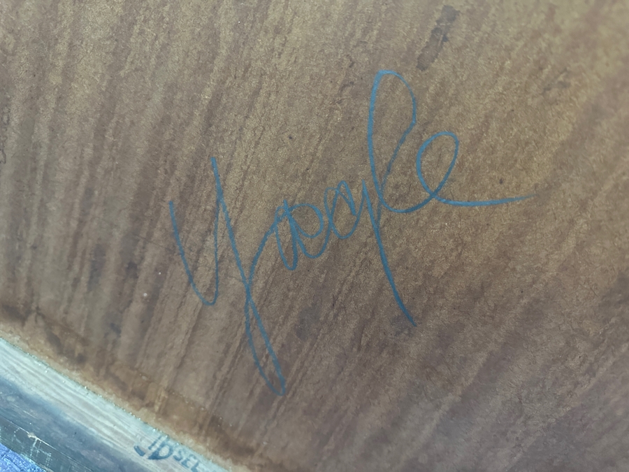 Original Gerry Kirk Oil Painting On Board Portrait Of A Standing Girl Signed Verso Yagle (Name He Used Early In His Career) 32 X 48 [Photo 18]