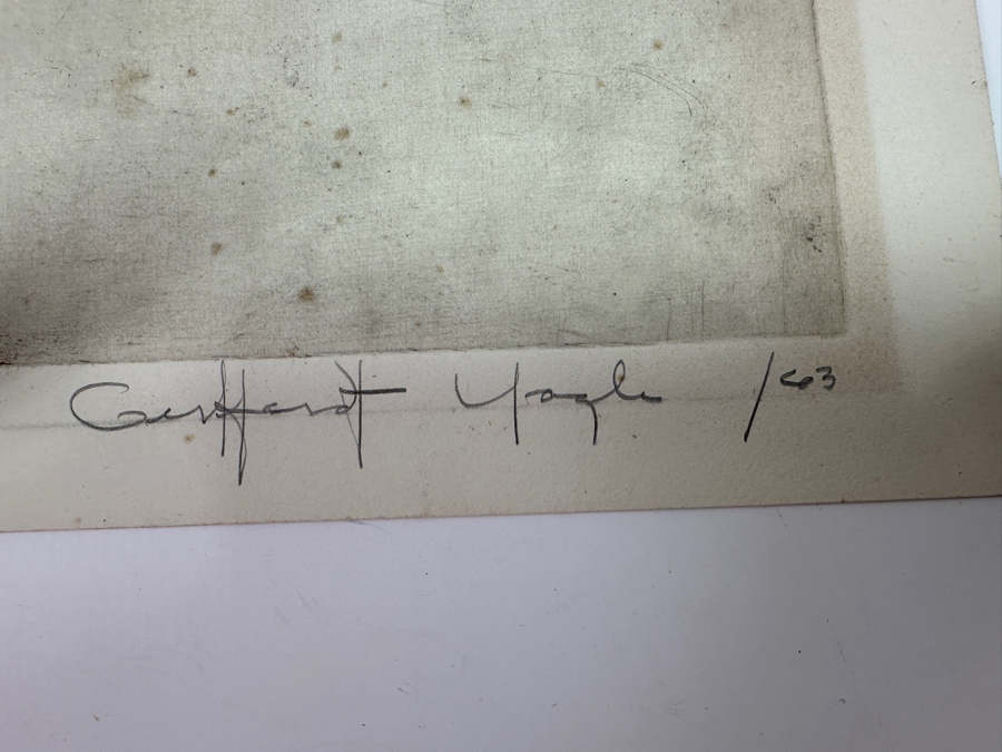 Vintage 1963 Gerry Kirk Hand Signed Print Signed (Gerhardt Yagle - Name He Used Early In His Career) 24 X 13 [Photo 5]