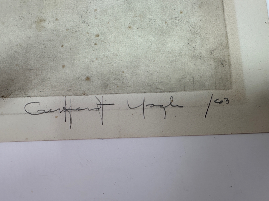 Vintage 1963 Gerry Kirk Hand Signed Print Signed (Gerhardt Yagle - Name He Used Early In His Career) 24 X 13 [Photo 6]