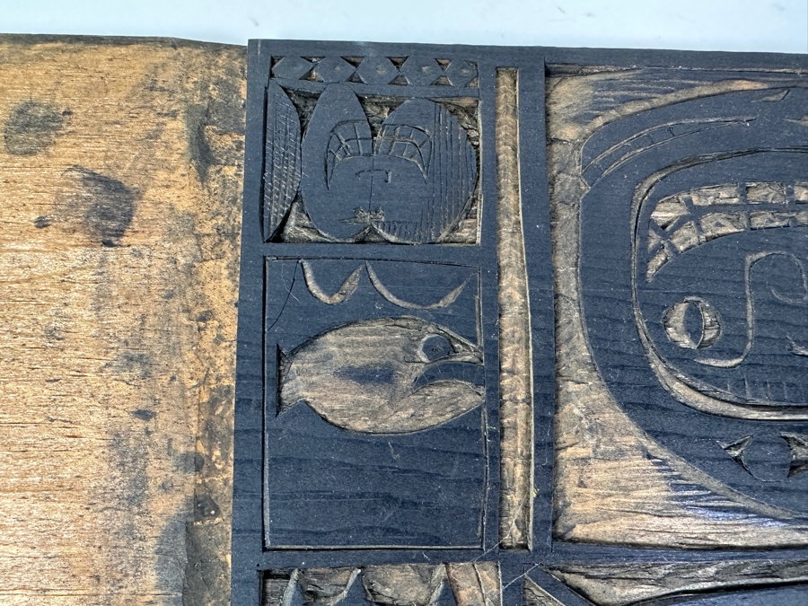 Vintage 1963 Gerry Kirk Hand Signed Woodblock Print Signed (Gerhardt Yagle - Name He Used Early In His Career) 13.5 X 9 With The Original Hand Carved Woodblock That Produced the Print - Carved On Both Sides Of The Woodblock 24 X 9.5 - See Photos [Photo 15]