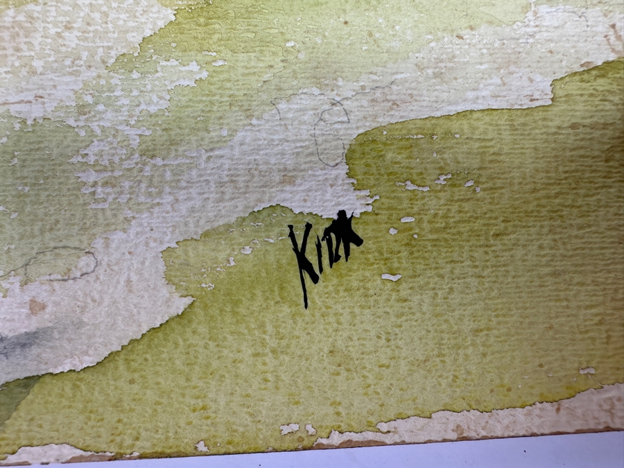 Original Gerry Kirk Watercolor Painting On Paper Signed Lower Right 18 X 12 [Photo 5]