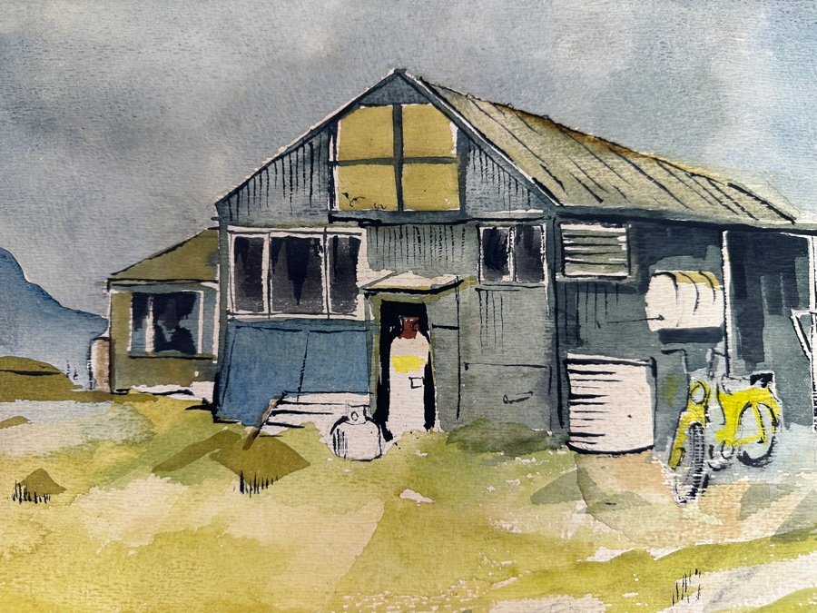 Original Gerry Kirk Watercolor Painting On Paper Signed Lower Right 18 X 12 [Photo 2]