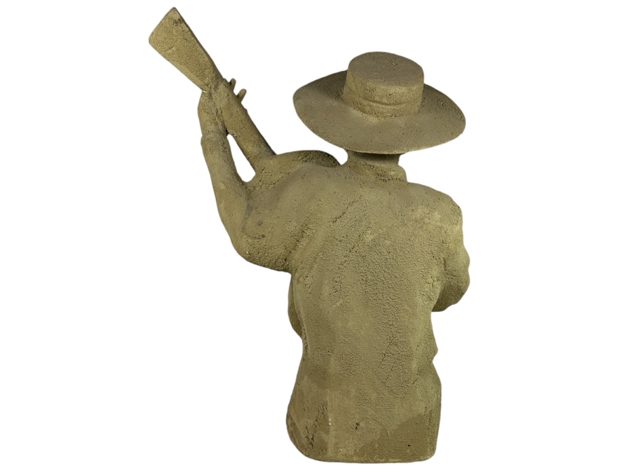 Original Gerry Kirk Life-size Sand Coated Foam Sculpture Of Man Playing Guitar 26W X 12D X 34H [Photo 3]