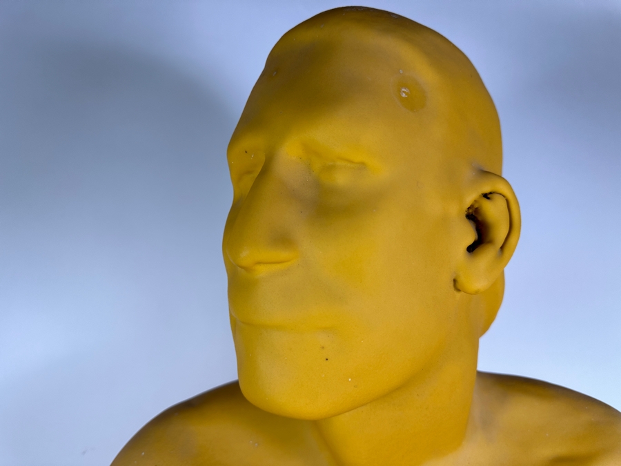 Original Gerry Kirk Life-size Fiberglass Sculpture Of Squatting Man 38H [Photo 8]