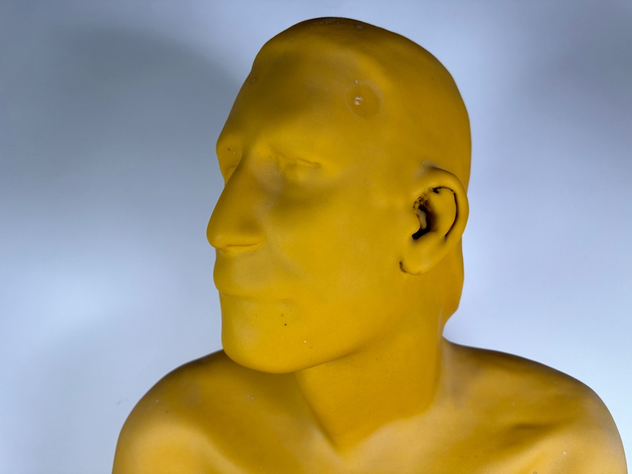 Original Gerry Kirk Life-size Fiberglass Sculpture Of Squatting Man 38H [Photo 7]