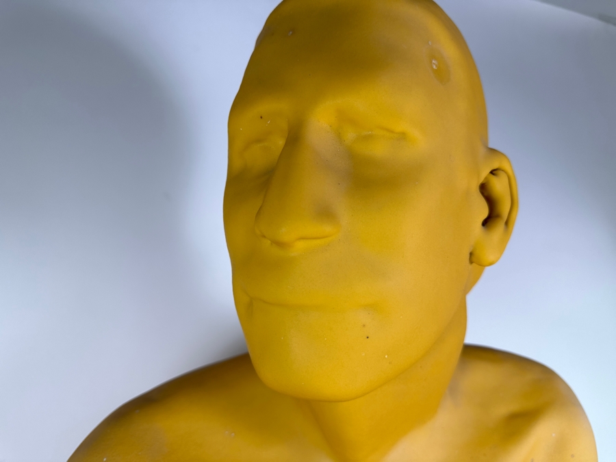 Original Gerry Kirk Life-size Fiberglass Sculpture Of Squatting Man 38H [Photo 9]