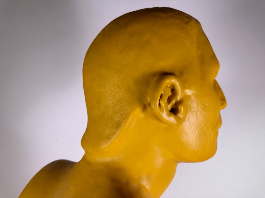 Original Gerry Kirk Life-size Fiberglass Sculpture Of Squatting Man 38H [Photo 11]