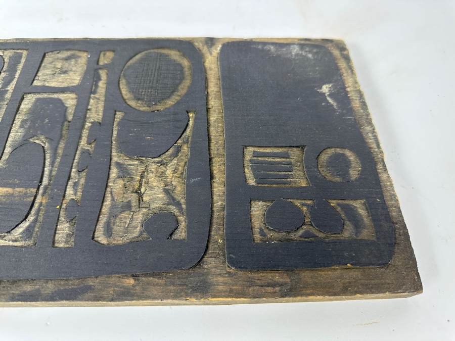 Original Gerry Kirk Hand Carved Woodblock (One-Sided) Used To Make Woodblock Prints 21 X 8 [Photo 6]