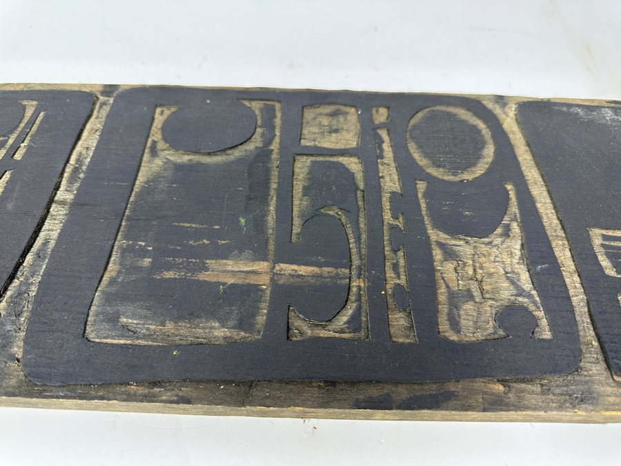 Original Gerry Kirk Hand Carved Woodblock (One-Sided) Used To Make Woodblock Prints 21 X 8 [Photo 5]