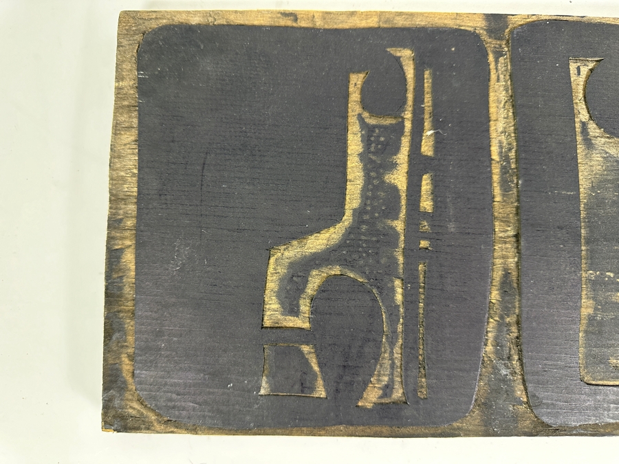 Original Gerry Kirk Hand Carved Woodblock (One-Sided) Used To Make Woodblock Prints 21 X 8 [Photo 4]