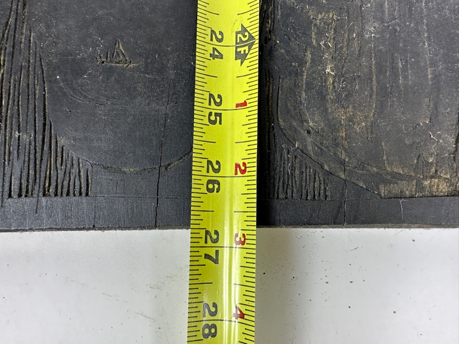 Original Gerry Kirk Hand Carved Woodblock (Double-Sided) Used To Make Woodblock Prints 11.5 X 26.5 [Photo 11]