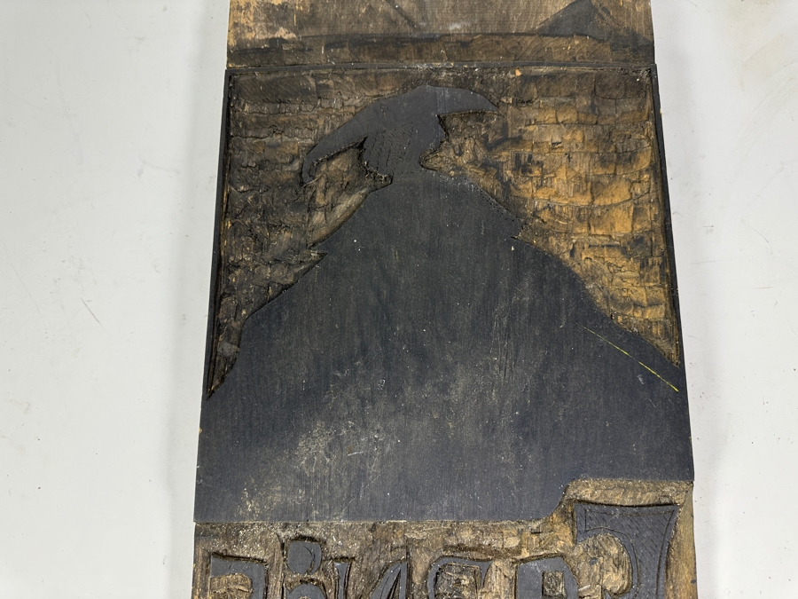 Original Gerry Kirk Hand Carved Woodblock (Double-Sided) Used To Make Woodblock Prints 11.5 X 26.5 [Photo 3]