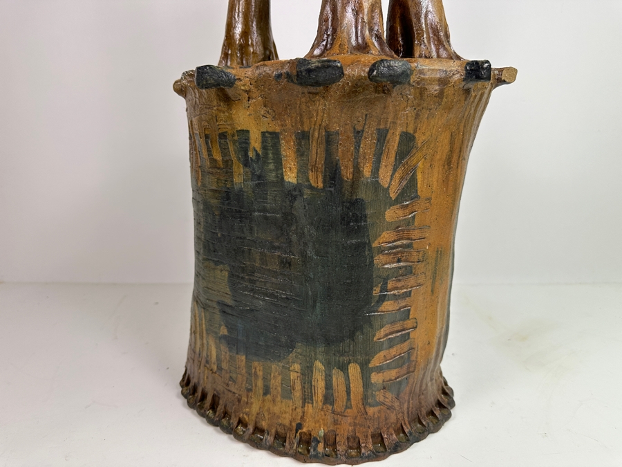 Original Gerry Kirk Art Pottery Sculpture Signed 11W X 10.5D X 21.5H [Photo 5]