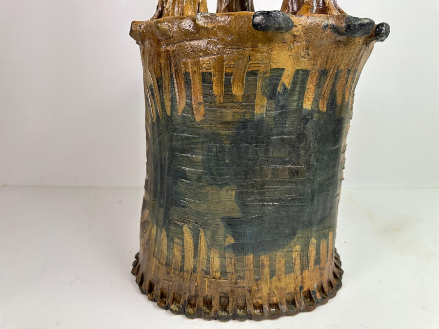 Original Gerry Kirk Art Pottery Sculpture Signed 11W X 10.5D X 21.5H [Photo 3]