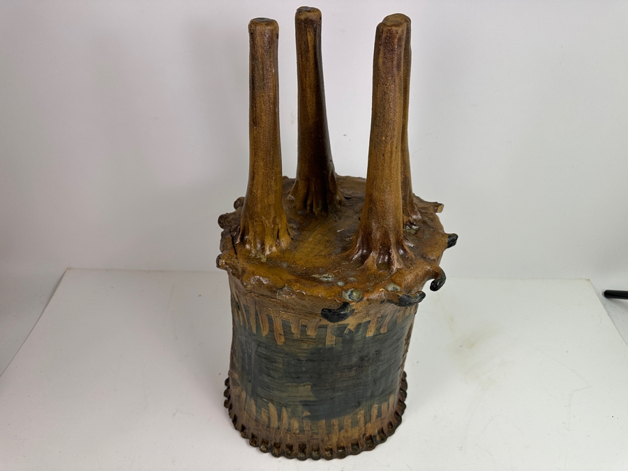 Original Gerry Kirk Art Pottery Sculpture Signed 11W X 10.5D X 21.5H [Photo 4]