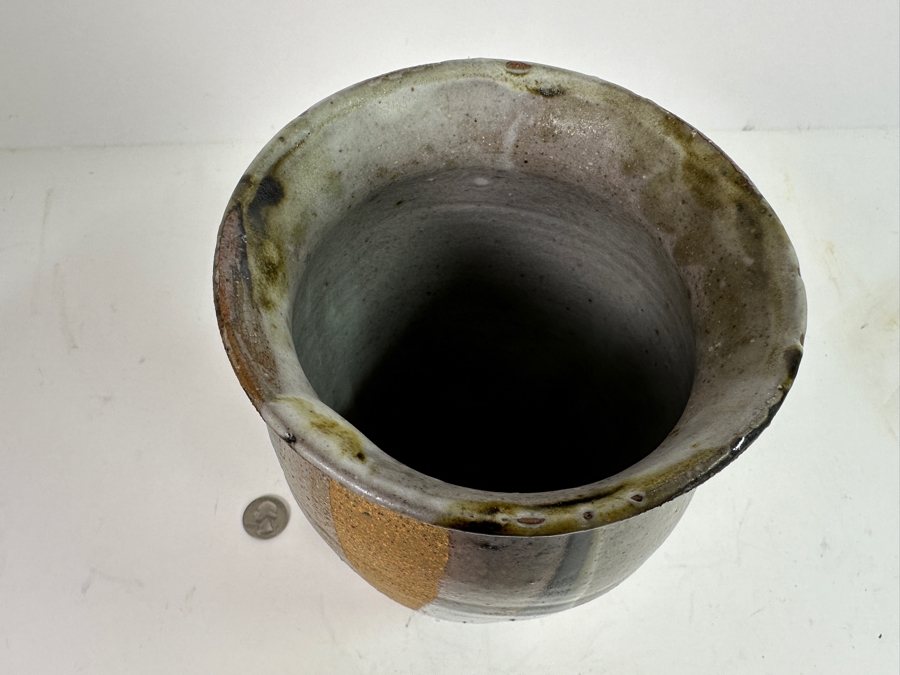 Original Gerry Kirk Art Pottery Footed Vase Signed 8.5H [Photo 8]