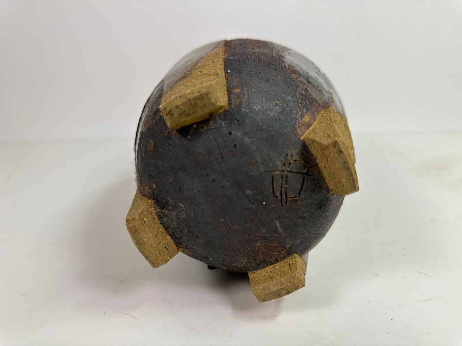 Original Gerry Kirk Art Pottery Footed Vase Signed 8.5H [Photo 9]