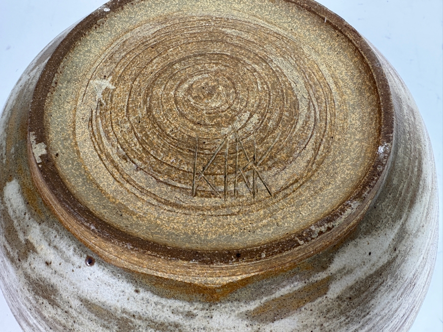 Original Gerry Kirk Art Pottery Bowl Signed 11W X 3.5H [Photo 9]