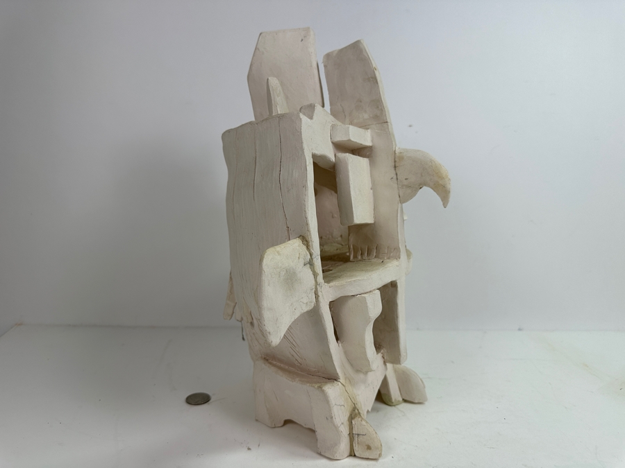 Original Gerry Kirk Art Pottery Owl Sculpture Unsigned 11W X 14H [Photo 8]