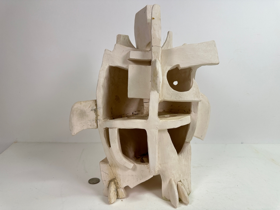 Original Gerry Kirk Art Pottery Owl Sculpture Unsigned 11W X 14H [Photo 2]