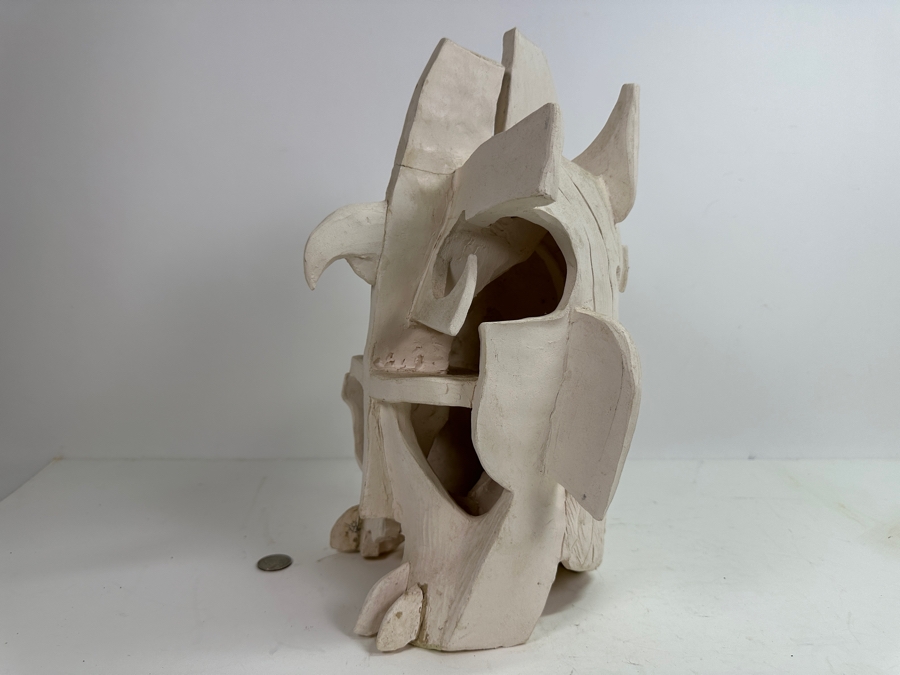 Original Gerry Kirk Art Pottery Owl Sculpture Unsigned 11W X 14H [Photo 6]