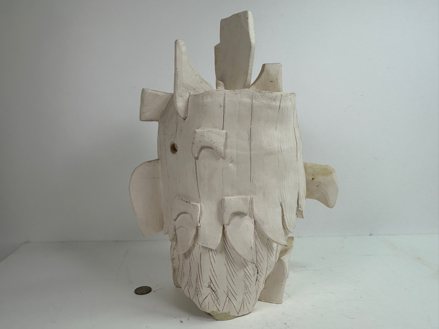Original Gerry Kirk Art Pottery Owl Sculpture Unsigned 11W X 14H [Photo 7]