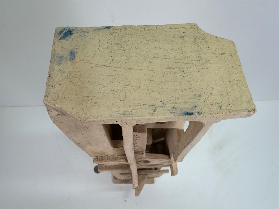 Large Original Gerry Kirk Art Pottery Architectural Sculpture Signed 7W X 7D X 19.5H [Photo 9]