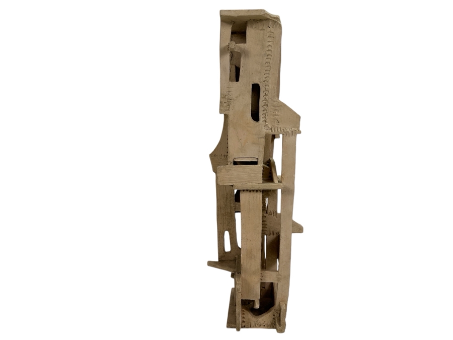 Large Original Gerry Kirk Art Pottery Architectural Sculpture Signed 7W X 7D X 19.5H [Photo 3]