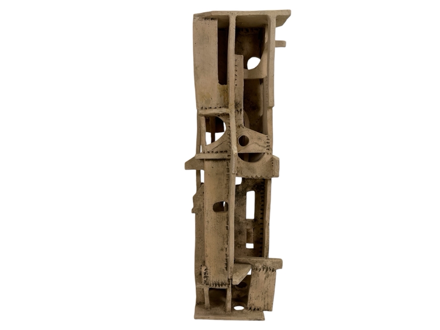 Large Original Gerry Kirk Art Pottery Architectural Sculpture Signed 7W X 7D X 19.5H [Photo 4]