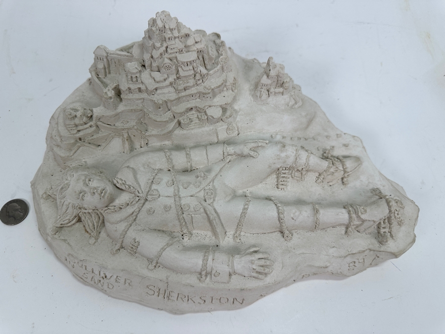 Original Gerry Kirk Model Sculpture Of Gulliver's Castle Titled 'Gulliver In Sand Sherkston Shores 1989' Signed 13W X 9D X 5H [Photo 7]