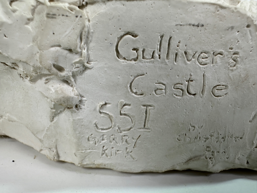 Original Gerry Kirk Model Sculpture Of Gulliver's Castle Titled 'Gulliver In Sand Sherkston Shores 1989' Signed 13W X 9D X 5H [Photo 17]