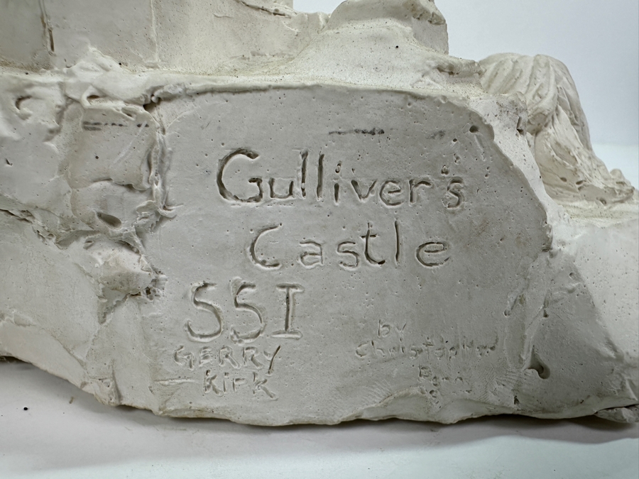 Original Gerry Kirk Model Sculpture Of Gulliver's Castle Titled 'Gulliver In Sand Sherkston Shores 1989' Signed 13W X 9D X 5H [Photo 16]