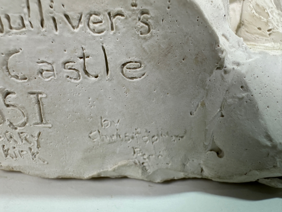Original Gerry Kirk Model Sculpture Of Gulliver's Castle Titled 'Gulliver In Sand Sherkston Shores 1989' Signed 13W X 9D X 5H [Photo 18]