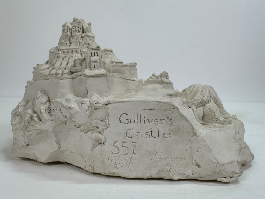 Original Gerry Kirk Model Sculpture Of Gulliver's Castle Titled 'Gulliver In Sand Sherkston Shores 1989' Signed 13W X 9D X 5H [Photo 15]