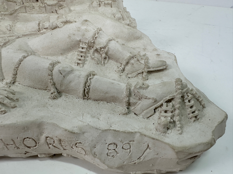 Original Gerry Kirk Model Sculpture Of Gulliver's Castle Titled 'Gulliver In Sand Sherkston Shores 1989' Signed 13W X 9D X 5H [Photo 5]