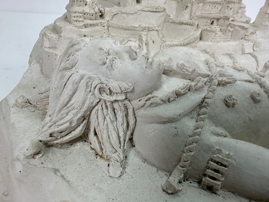 Original Gerry Kirk Model Sculpture Of Gulliver's Castle Titled 'Gulliver In Sand Sherkston Shores 1989' Signed 13W X 9D X 5H [Photo 6]