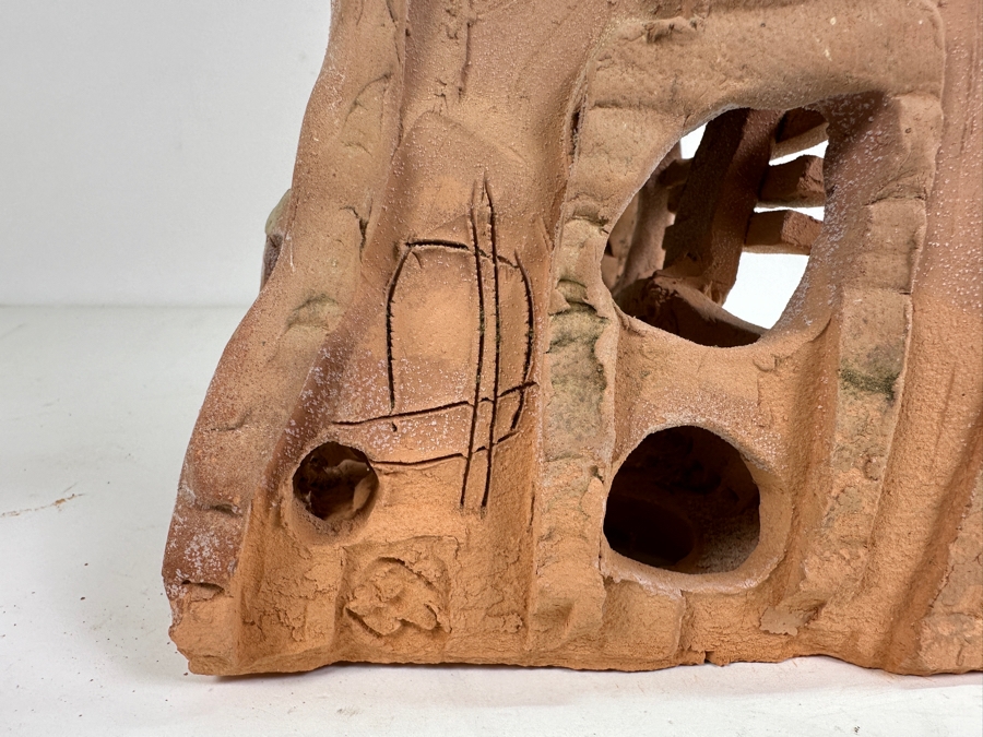 Large Original Gerry Kirk Art Pottery Architectural Sculpture Signed 13W X 9D X 33H [Photo 10]