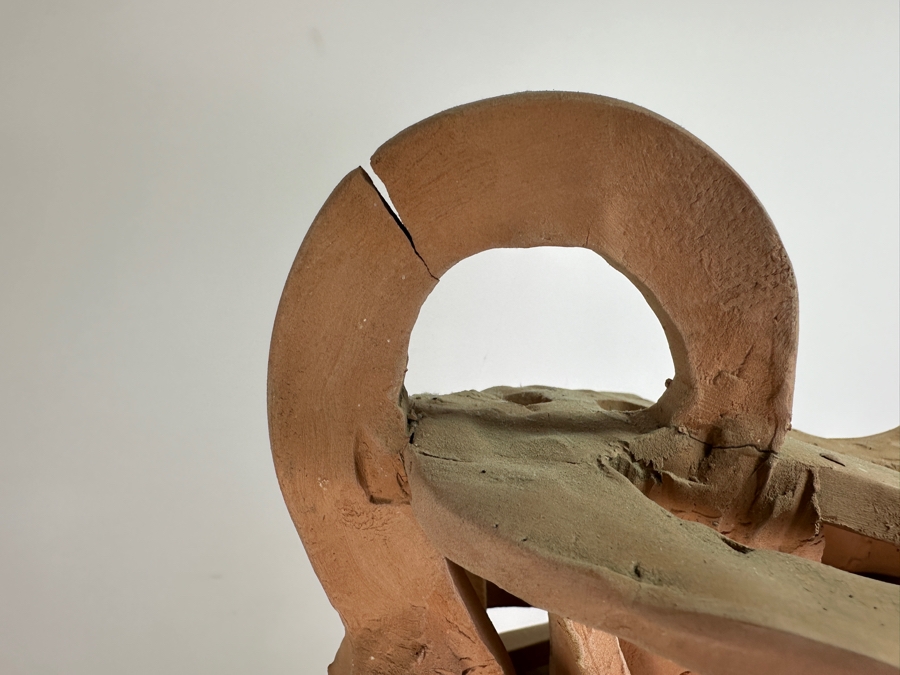 Large Original Gerry Kirk Art Pottery Architectural Sculpture Signed 13W X 9D X 33H [Photo 9]