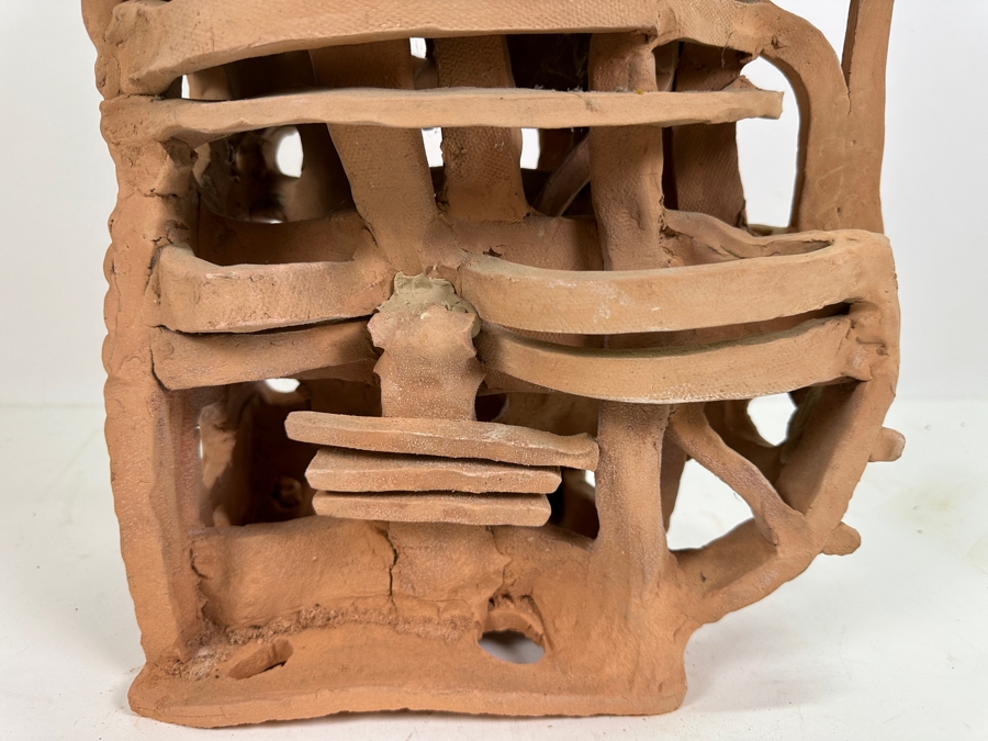 Large Original Gerry Kirk Art Pottery Architectural Sculpture Signed 13W X 9D X 33H [Photo 12]