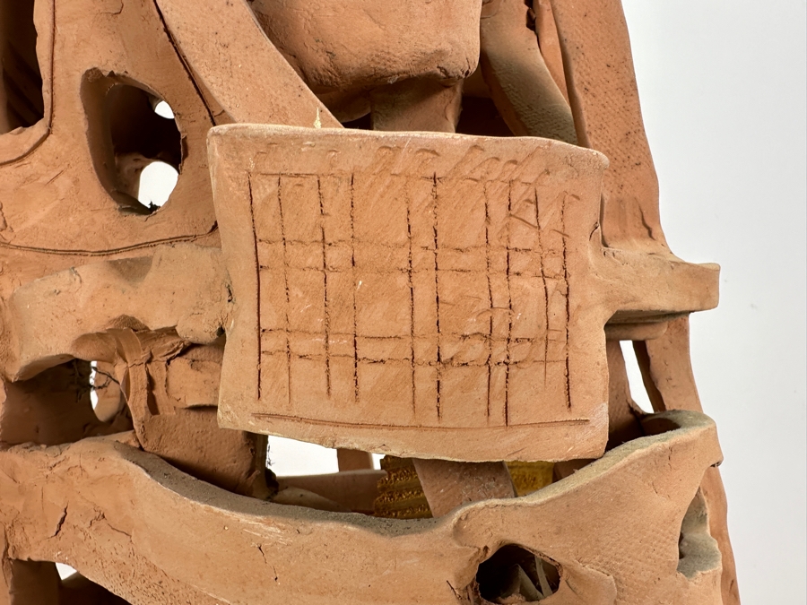 Large Original Gerry Kirk Art Pottery Architectural Sculpture Signed 13W X 9D X 33H [Photo 14]