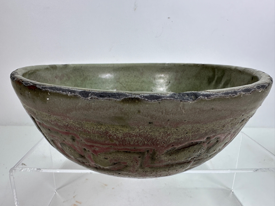 Original Gerry Kirk Art Pottery Bowl Signed 9.5W X 3.75H [Photo 3]