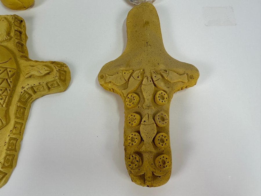 Four Gerry Kirk Resin Crosses - Three Are Signed 6.5W X 10H [Photo 4]